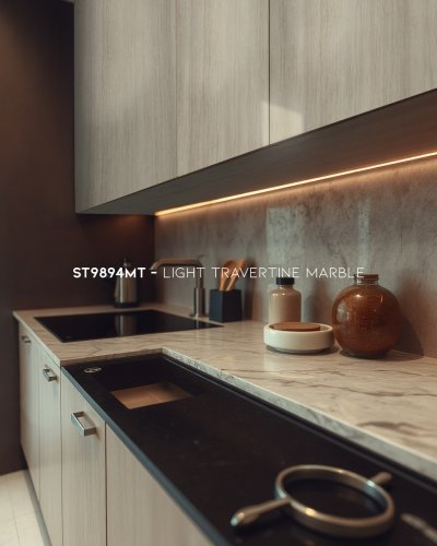 ST 9894MT Light Travertine Marble