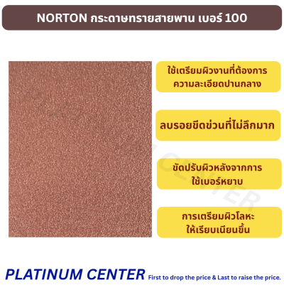 NORTON กระดาษทรายสายพาน เบอร์ 100 ( รถถัง ) 4" x 24"