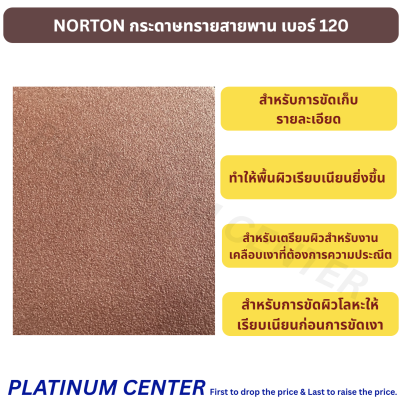 NORTON กระดาษทรายสายพาน เบอร์ 120 ( รถถัง ) 4" x 24"