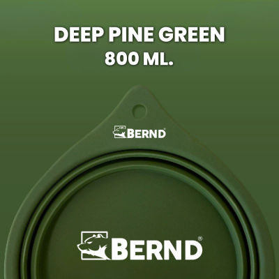 BERND Silicone Pet Bowl ชามซิลิโคนพกพาพับได้ Food Grade 100% (350ml / 800ml) พร้อมตะขอเกี่ยวอลูมิเนียม