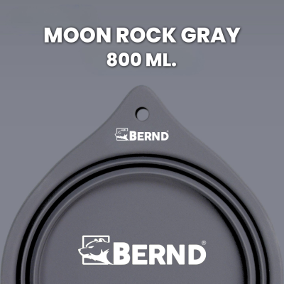 BERND Silicone Pet Bowl ชามซิลิโคนพกพาพับได้ Food Grade 100% (350ml / 800ml) พร้อมตะขอเกี่ยวอลูมิเนียม