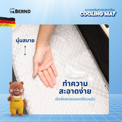 Bernd Cooling MAT เบาะรองเย็นสำหรับสัตว์เลี้ยง ระบายความร้อนดี เบาะรองรถเข็น