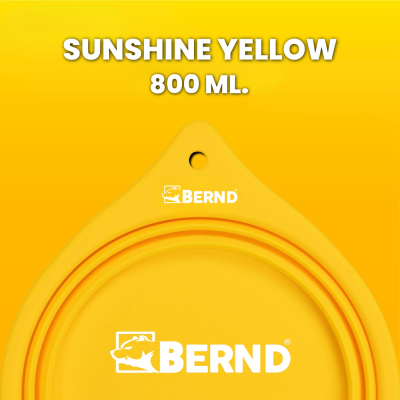 BERND Silicone Pet Bowl ชามซิลิโคนพกพาพับได้ Food Grade 100% (350ml / 800ml) พร้อมตะขอเกี่ยวอลูมิเนียม