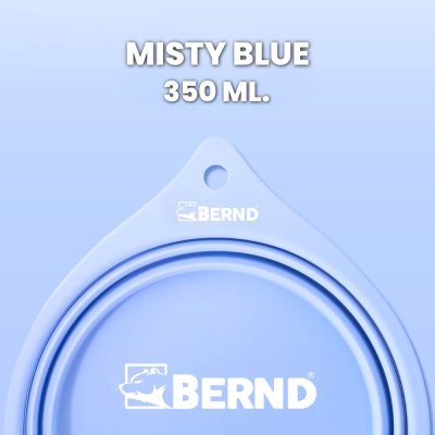 BERND Silicone Pet Bowl ชามซิลิโคนพกพาพับได้ Food Grade 100% (350ml / 800ml) พร้อมตะขอเกี่ยวอลูมิเนียม