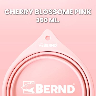 BERND Silicone Pet Bowl ชามซิลิโคนพกพาพับได้ Food Grade 100% (350ml / 800ml) พร้อมตะขอเกี่ยวอลูมิเนียม