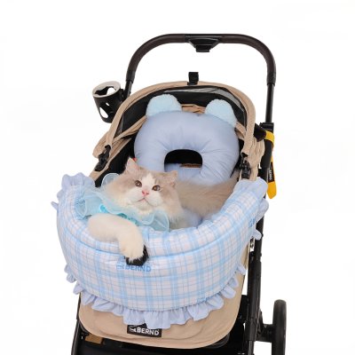Fluffy Pet เซ็ตเบาะรองรถเข็น เบาะกันกระแทก และหมอน สำหรับสัตว์เลี้ยง