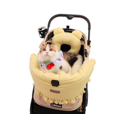 Fluffy Pet เซ็ตเบาะรองรถเข็น เบาะกันกระแทก และหมอน สำหรับสัตว์เลี้ยง