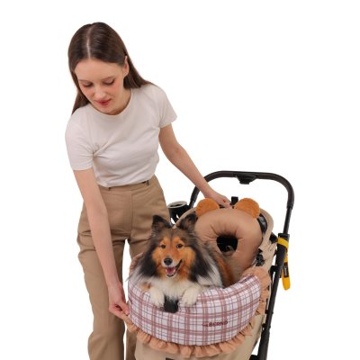 Fluffy Pet เซ็ตเบาะรองรถเข็น เบาะกันกระแทก และหมอน สำหรับสัตว์เลี้ยง