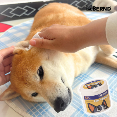 BERND Pet Eye/Ear & Tooth Wipes (50 pcs) – 100% Natural Extracts & Pure EDI Water, 99.9% Anti-Bacterial