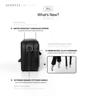 AGENTLE MACARON [Gen4] | Men’s Structured Box Crossbody Bag