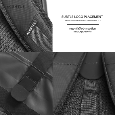 AGENTLE PERFECT PACK [18”]  Minimalist Black Backpack for Men's Everyday Tech