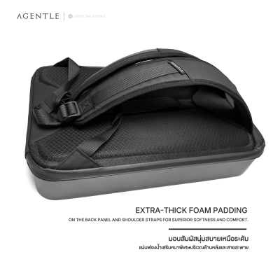 AGENTLE PERFECT PACK [18”]  Minimalist Black Backpack for Men's Everyday Tech