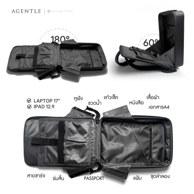 AGENTLE PERFECT PACK [18”]  Minimalist Black Backpack for Men's Everyday Tech