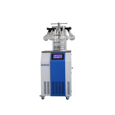เครื่อง Freeze Dryer BIOBASE BK-FD12PT ห้องกดจุกปิดขวด พร้อม Manifold 8 ช่อง
