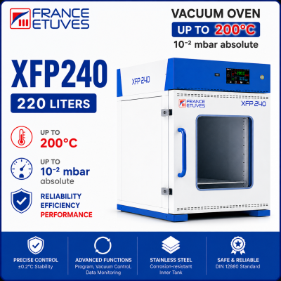 France Etuves XFP240 Vacuum Oven ตู้อบสุญญากาศ 220 ลิตร อุณหภูมิสูงสุด 200°C