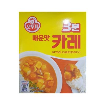 ottogi curry spicy 200g ผัดเเกงกะหรี่เกาหลี รสเผ็ด 오뚜기 3분 카레 매운맛