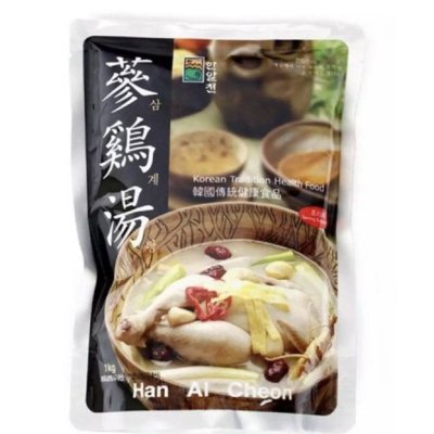 samgyetang ไก่ตุ๋นโสมเกาหลี ซัมเกทัง ซุปเกาหลี อาหารสำเร็จรูป han ai cheon samgyetang ginseng chicken soup 1kg 삼계탕