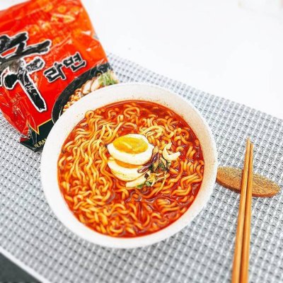 nongshim shin ramyun มาม่าเกาหลี มาม่าเผ็ดซองแดง นงชิน ชินรามยอน120 g 신라면