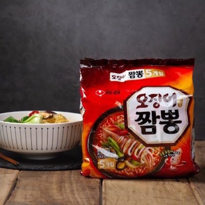 มาม่าเกาหลี nongshim squid champong noodle 124g 오징어짬뽕