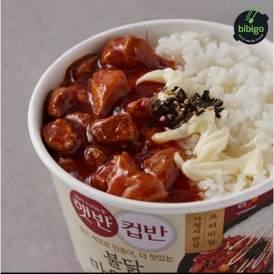 CJ Cupban hot and spicy chicken with rice 219g ข้าวหน้าไก่รสเผ็ดเกาหลีพร้อมปรุง