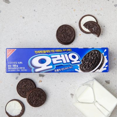 Oreo White Cream 100 g ขนมคุกกี้สอดไส้ครีม 오레오화이트크림