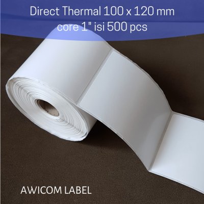 Label Barcode Direct Thermal 100x120 (NON PREMIUM) 100 x 120 mm isi 500 pcs