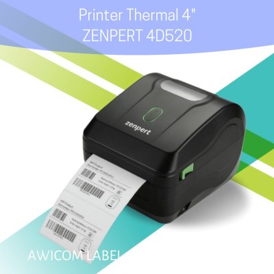 Printer Label Barcode Thermal 4" Zenpert 4D520