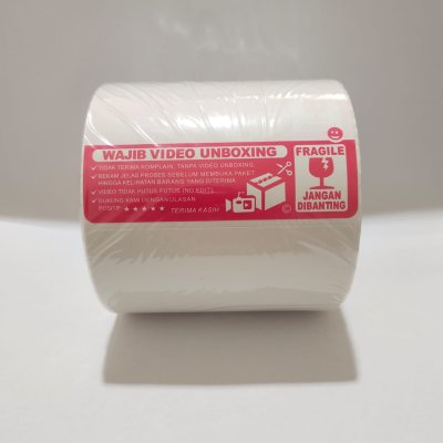 Kertas Label Wajib Unboxing / Sticker Thermal / Resi Barcode Wajib Unboxing Fragile - Ukuran 100mm x 150mm - 1 Roll Isi 500 Pcs