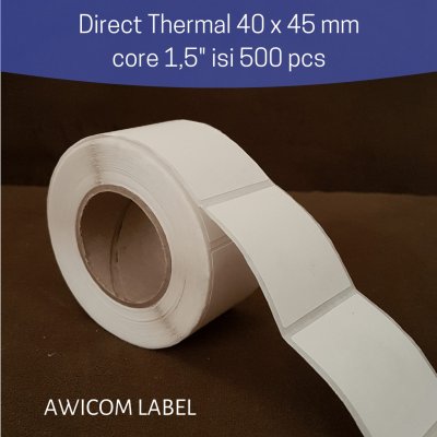 Label Timbangan Thermal 40x45 40 x 45 mm core 1,5" isi 500