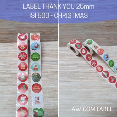 Sticker Kemasan edisi Natal Christmas