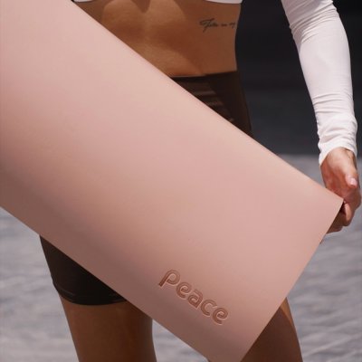 Non Slip Premium Yoga mat 6mm Peace pink