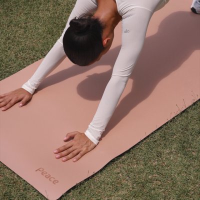 Non Slip Premium Yoga mat 6mm Peace pink