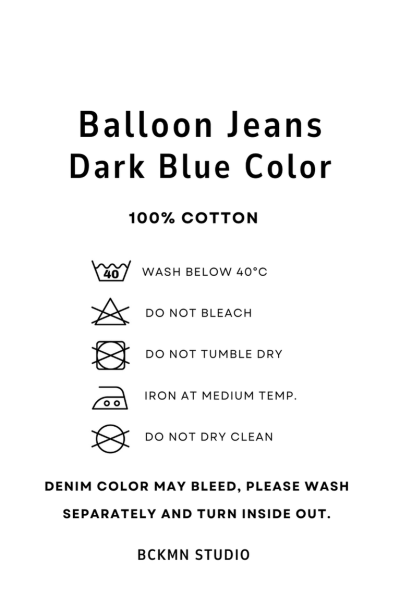 WIDE BALLOON JEANS BCKMN STUDIO