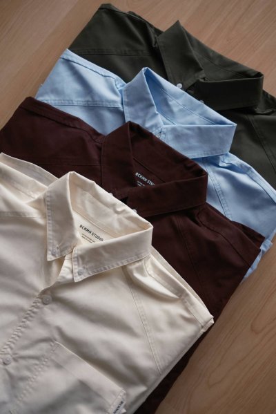 WIDE OXFORD SHIRT SHORT SLEEVE BCKMN STUDIO(copy)