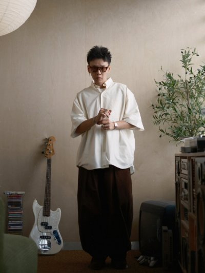 WIDE OXFORD SHIRT SHORT SLEEVE BCKMN STUDIO(copy)