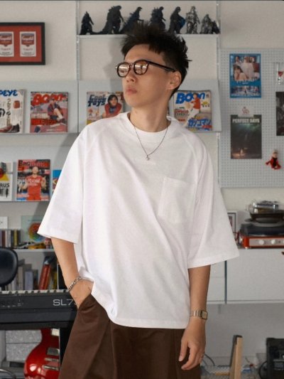MIRROR WIDE CROP RAGLAN TEE BCKMN STUDIO