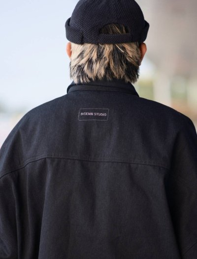 Wide Denim Crop Jacket 13oz. BCKMN STUDIO