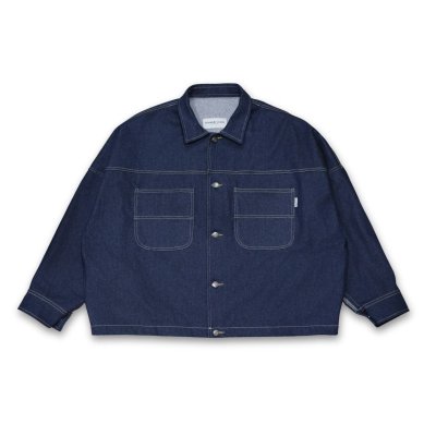 Wide Denim Crop Jacket 13oz. BCKMN STUDIO
