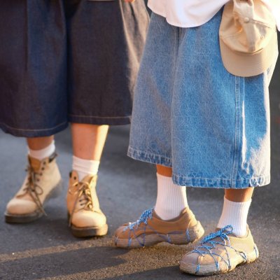 Wide Balloon Half Jeans ยีนส์ขาสั้นผ้าญี่ปุ่น