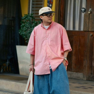 Wide Oxford Shirt Short Sleeve BCKMN STUDIO - Festive Colors