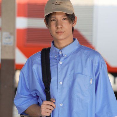 Wide Oxford Shirt Short Sleeve BCKMN STUDIO