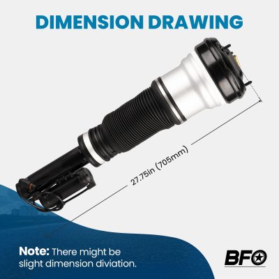 โช๊คอัพถุงลม Mercedes-Benz S-Class W220 (Air Suspension Strut) ด้านหน้า 1 ชิ้น สำหรับ S280 / S320 / S350 / S400 / S430 / S500