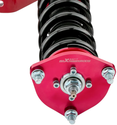 โช๊คอัพ ฮอนด้า ซีวิค คอยล์โอเวอร์ ปรับได้ 24 ระดับ maXpeedingrods Coilovers โช้คอัพสำหรับ Honda Civic ES 7 Gen 2001 2002 2003 2004 2005 Fit Acura RSX DC5 สีแดง