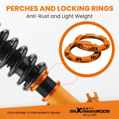 โช๊คสตรัทปรับเกลียว (Coilovers) สําหรับ Toyota Camry 1992-2001 และ Lexus ES300 1997-2001 ปรับระดับความสูงได้ ปรับหนืดได้ 24 ระดับ