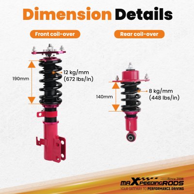 โช๊คสตรัทปรับเกลียว Toyota Celica 2000-2006 GT GTS ZZT230 ZZT231 ปรับความสูง ชุดคอยล์โอเวอร์ครบชุด ชุดโช๊คโหลดเตี้ย แต่งซิ่ง
