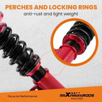 โช๊คสตรัทปรับเกลียว Coilovers 24 ระดับ สำหรับ BMW 3 Series E36 M3 1991-1999 318is 323i 325ic 328i ชุดโหลดแต่งรถ