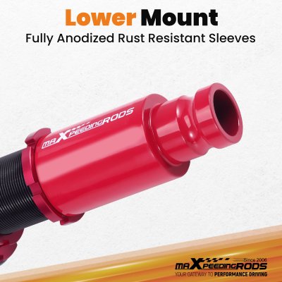 ชุดโช้คสตรัทปรับเกลียว สำหรับ Mitsubishi Eclipse 95-99 ปรับลดความหนืดได้ 24 ระดับ 2ND Gen สีแดง