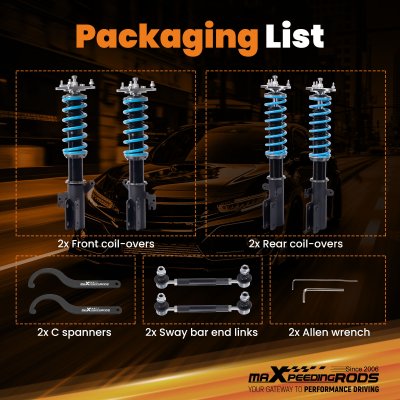 ชุดสตรัทปรับเกลียว T6 สำหรับ Toyota Camry/ Avalon /Lexus ES350 / ปรับสูงต่ำและความหนืดได้ (ไม่รองรับไฮบริด) 2007-2011