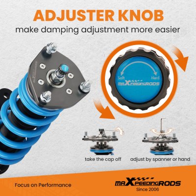 โช๊คสตรัทปรับเกลียว T6 ปรับได้ 24 ระดับ สำหรับ Honda Civic ปี 2001-2005 โช๊คสปริงโหลด ช่วงล่างปรับเกลียว