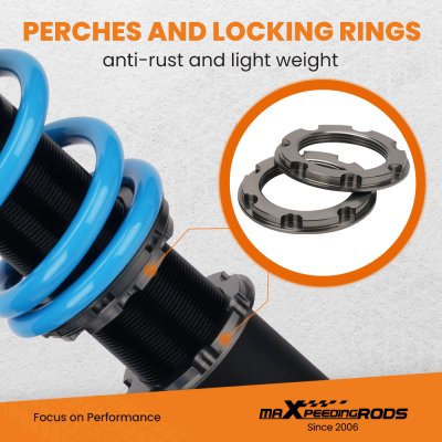 โช๊คสตรัทปรับเกลียว T6 ปรับได้ 24 ระดับ สำหรับ Honda Civic ปี 2001-2005 โช๊คสปริงโหลด ช่วงล่างปรับเกลียว